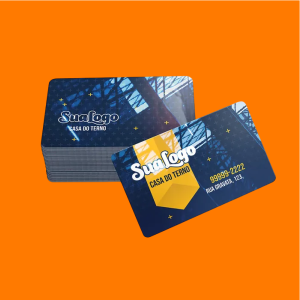 Cartão de visita em PVC PVC 0,75mm - Cristal Branco 8,6x4,7cm 4x4 - Frente e verso Cristal Branco  