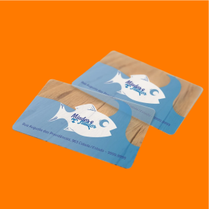 Cartão de visita em PVC PVC 0,30mm Transparente 8,6x4,7cm 4x0 - Somente frente Transparente  