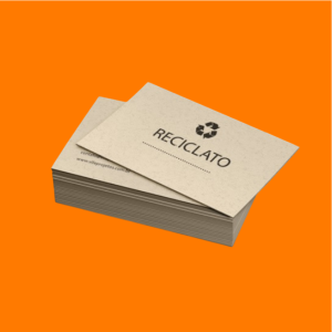 Cartão de visita - Reciclado Papel reciclado 240g Padrão 8,8x4,8cm 4x4 - Frente e verso  Corte reto 