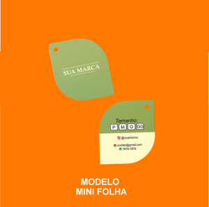 Tag mini especial Couchê 250g 4,25x4,8cm - Corte especial 4x4 - Frente e verso   
